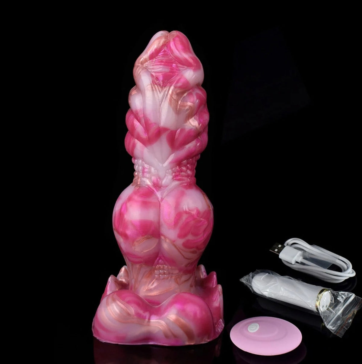 Dragon Dildo Blaze - big realistic vibrating dragon dildo - Standing With Remote And Kit