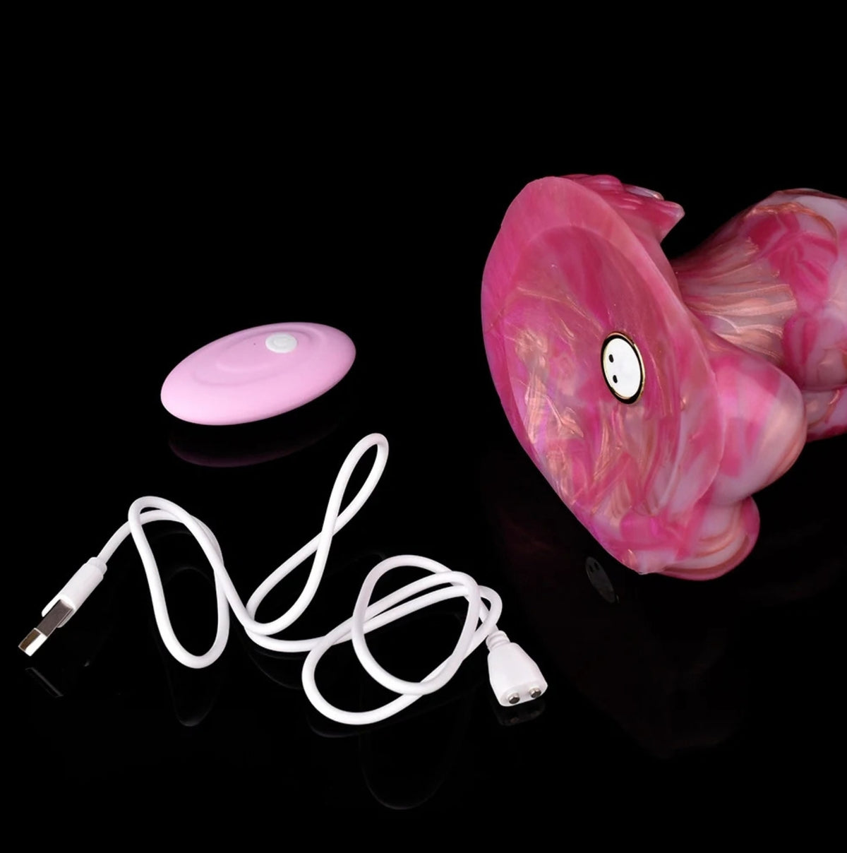 Dragon Dildo Blaze - big realistic vibrating dragon dildo - Remote And Charging Cable