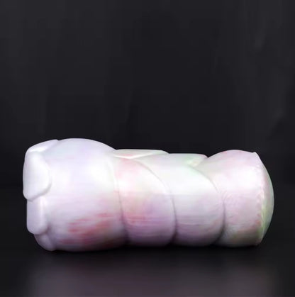 Dragon Stroker Bloom - realistic textured masturbator - Side Profile Closed End
