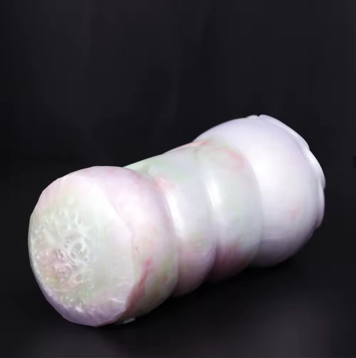 Dragon Stroker Bloom - realistic textured masturbator - Angled Closed End View