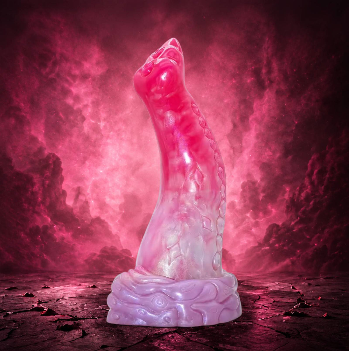 Blush Dragon Dildo Pink - curved fantasy silicone dragon dildo - Cover Image