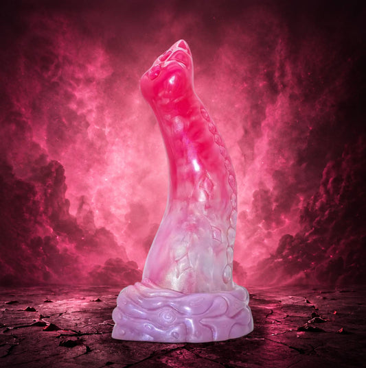 Blush Dragon Dildo Pink - curved fantasy silicone dragon dildo - Cover Image