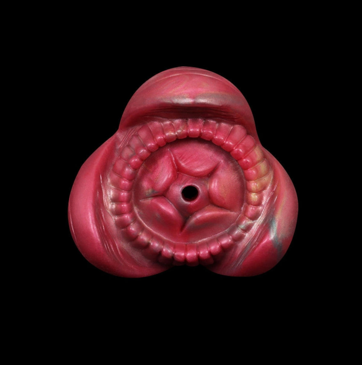 Dragon Stroker Fang - realistic textured masturbator - Opening Front View With Teeth