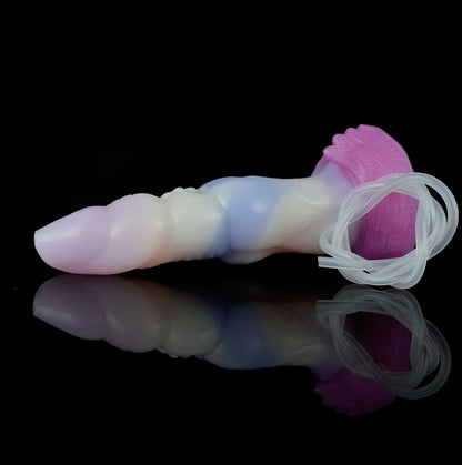 Dragon Dildo Frost - big realistic squirting horse dildo - Lying Side Profile