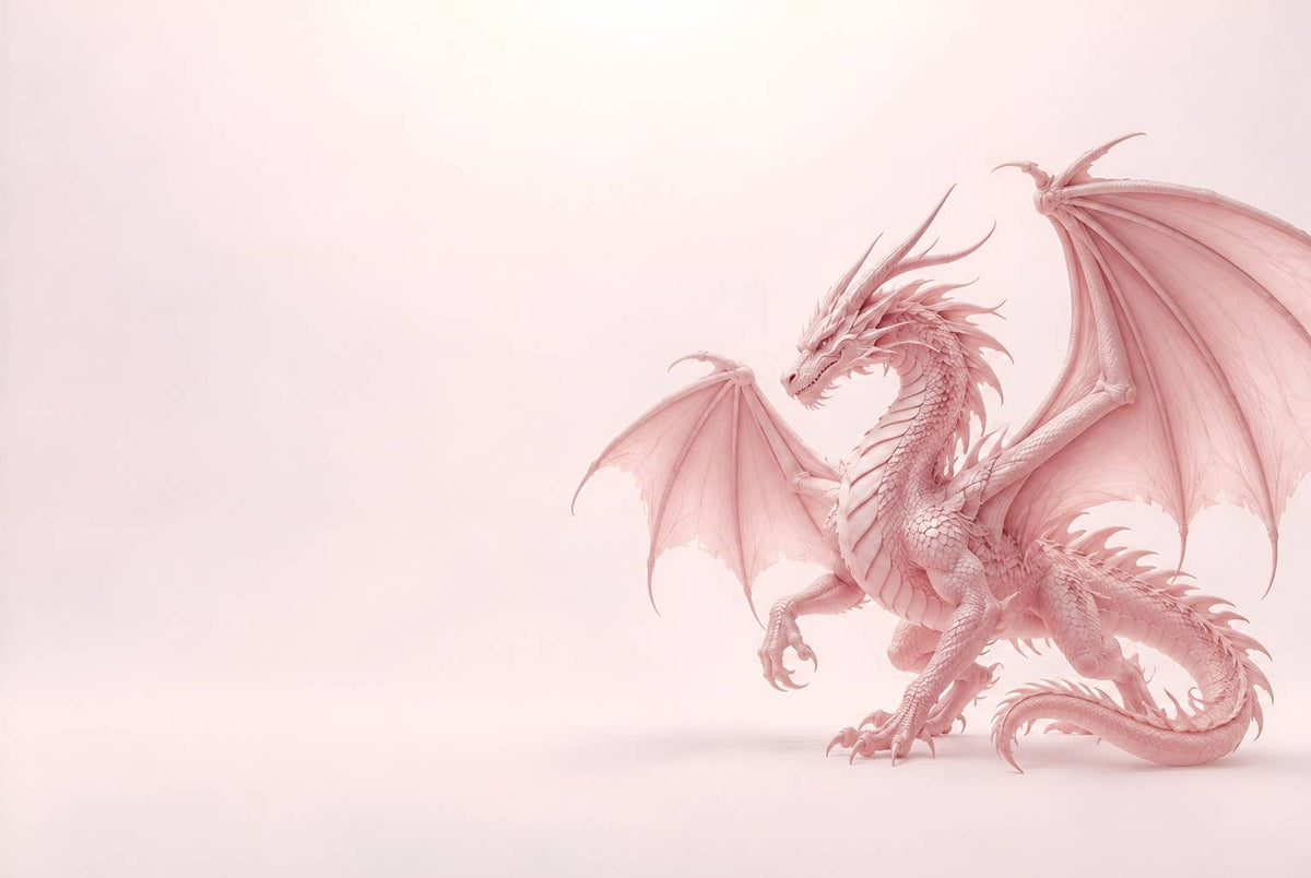 Dildo Dragon newsletter background with a mystical purple dragon