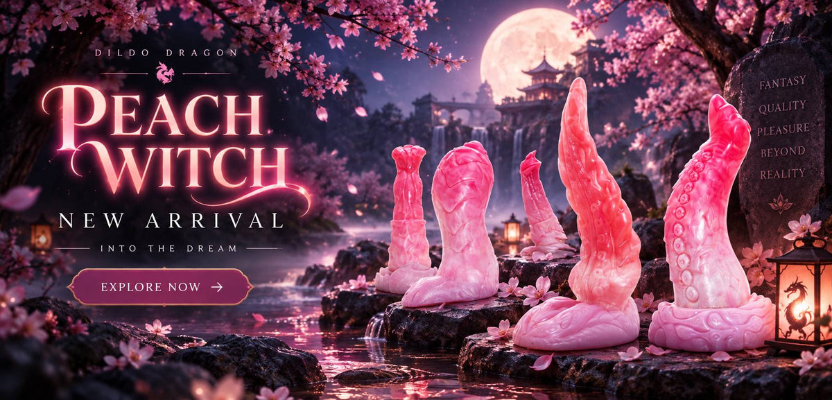 Dildo Dragon Peach Witch collection featuring pink fantasy designs