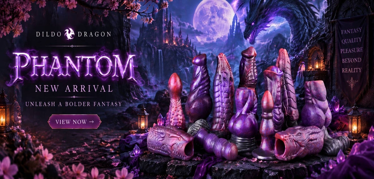 Dildo Dragon Phantom fantasy collection featuring purple and pink designs