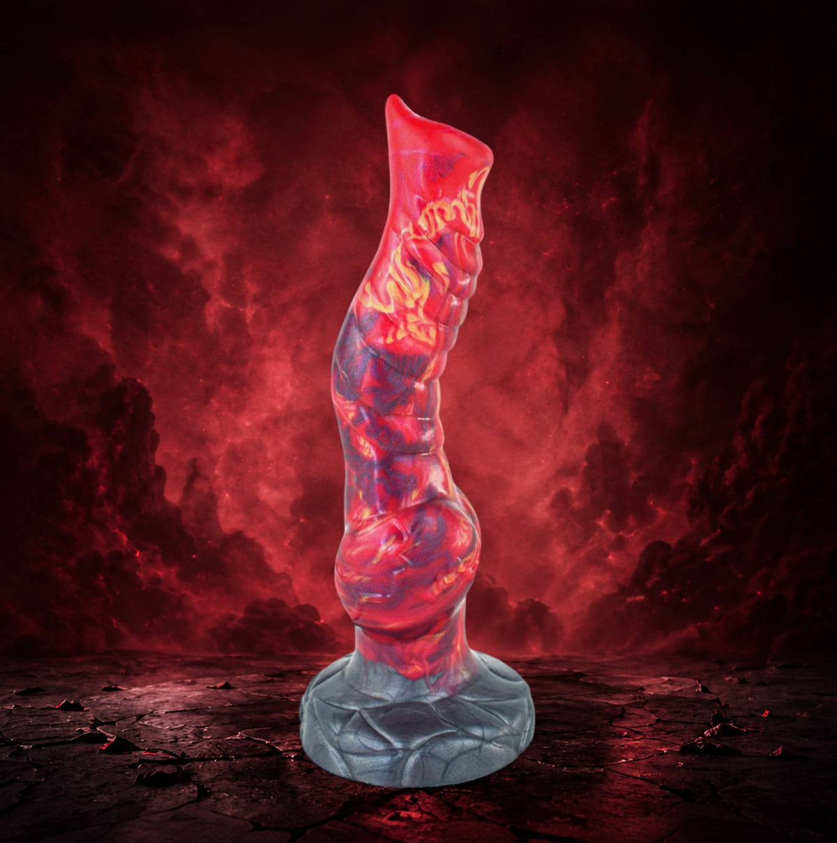 Phoenix Dragon Dildo Red - fiery curved fantasy dragon dildo - Cover Image