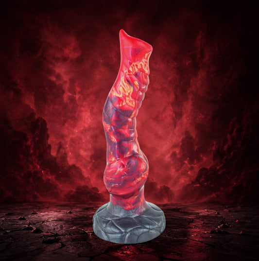 Phoenix Dragon Dildo Red - fiery curved fantasy dragon dildo - Cover Image